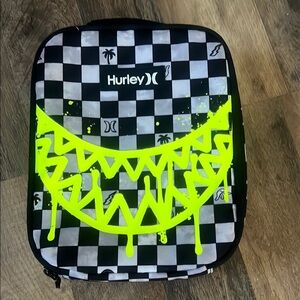 Hurley Checkered Lunchbox with Neon Yellow Graphic